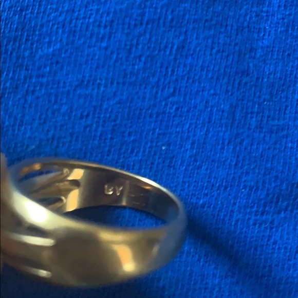 Gold plated ring w cz diamond - Picture 4 of 4